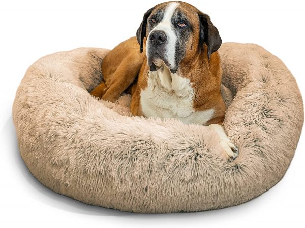 Original Calming Shag Fur Donut Dog Bed