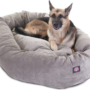 52" Micro Velvet Bagel Dog Bed